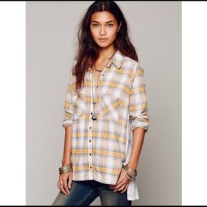 Free People behind the bandana flannel